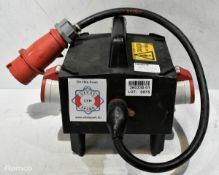 Portable 400V power distribution box - 2x 16A sockets - W 320 x D 330 x H 270mm