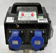 Portable power distribution box - 3x 32A sockets - W 350 x D 270 x H 250mm