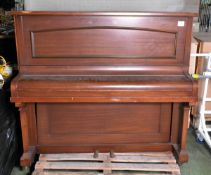 Spencer mahogany upright piano - W 1445 x D 615 x H 1265mm