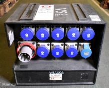 Blakley Electrics A7191553 400V 3-phase power distribution box - 9x 32A sockets