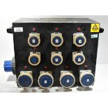 Portable 240V power distribution box - 6x 16A sockets and 4x 32A sockets - W 680 x D 430 x H 450mm