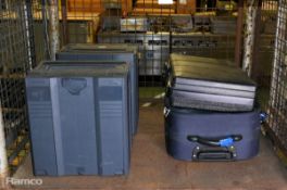 Mixed flight cases - 2x Tanos systainer T-Loc, jade suitcase with wheels and unbranded case