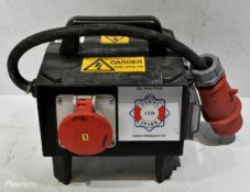 Portable 400V power distribution box - 1x 16A socket - W 300 x D 270 x H 270mm