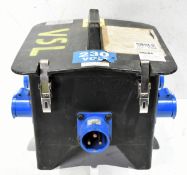 Portable 230V power distribution box - 4x 16A sockets - W 360 x D 370 x H 330mm
