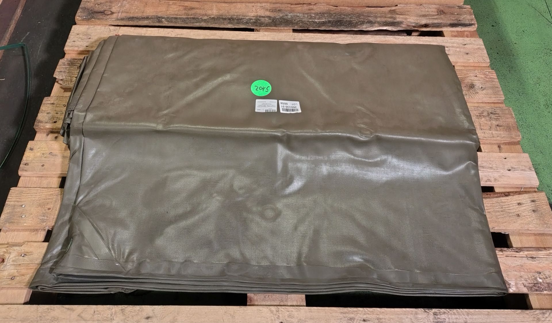 Ground sheet - Approximately 17.5ft x 14.5ft - With eyelets - Minor damages