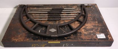 Moore and Wright No 1039 External micrometer caliper 12-18in with case