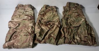 Various types of ex-military camo clothing - may include accessories - 194kg – may require repair