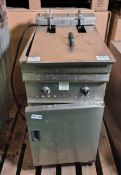 Valentine EVO2200 stainless steel twin tank twin basket electric fryer - W 400 x D 600 x H 850mm