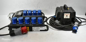 Power unit, socket board and distribution box - 3 units - full details in the description