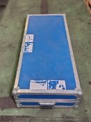 Castle Cases blue and silver flight case - W 1200 x D 510 x H 230mm