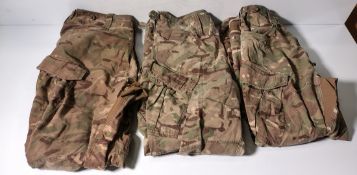 Various types of ex-military camo clothing - may include accessories - 162kg – may require repair