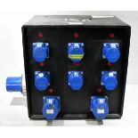 Portable power distribution box - 6x 16A and 2x 32A sockets - SPARES OR REPAIRS