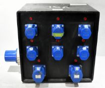 Portable power distribution box - 6x 16A and 2x 32A sockets - SPARES OR REPAIRS