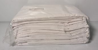 290x White polycotton flat sheets - mixed sizes
