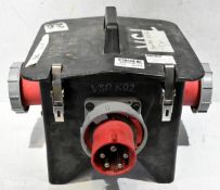 Portable power distribution box - 2x 63A sockets - W 410 x D 430 x H 330mm