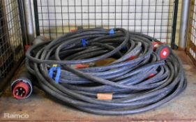 4x Mennekes PowerTOP Xtra 63A 415V extension leads - Approximate length: 15m