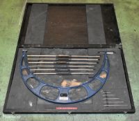 Moore and Wright No 1044 External micrometer caliper 18-24in with case - W 880 x D 570 x H 60mm