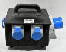 Portable power distribution box - 4x 16A sockets - W 360 x D 280 x H 270mm