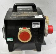 Portable 415V power distribution box - 2x 16A sockets & 1x 32A socket - W 370 x D 370 x H 340mm