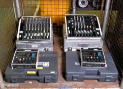 Radio broadcast equipment - 1x Glensound MX6 C6-329, 1x Glensound MX6 C2-327 and 2x Glensound ISIN
