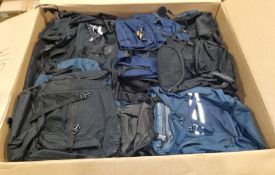 Mixed bags - rucksacks, holdalls - may require repair or be as spares - 121 kg - see pictures
