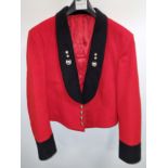 British Forces - Red short dress jacket - Black collar/cuff