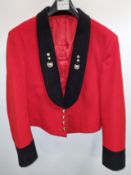 British Forces - Red short dress jacket - Black collar/cuff
