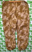 20x British Army Desert wet weather trousers - mixed sizes