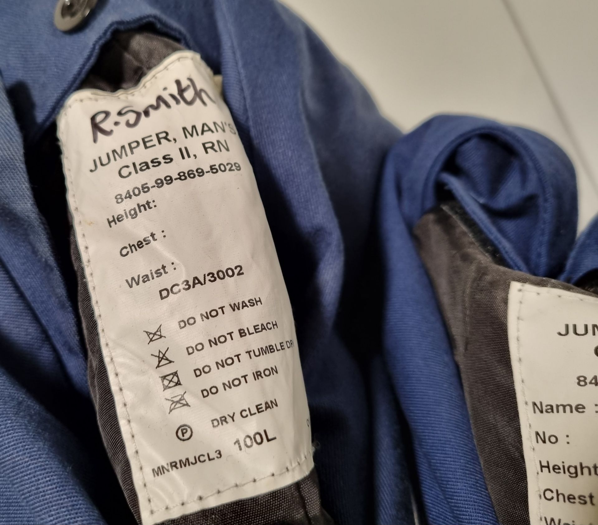 5x Navy No. 1B dress jackets, 5x Navy Class 2 jumpers, 5x Tri Service track suit jackets - blue - Image 36 of 36