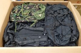 Mixed bags - rucksacks, holdalls - may require repair or be as spares - 128 kg - see pictures