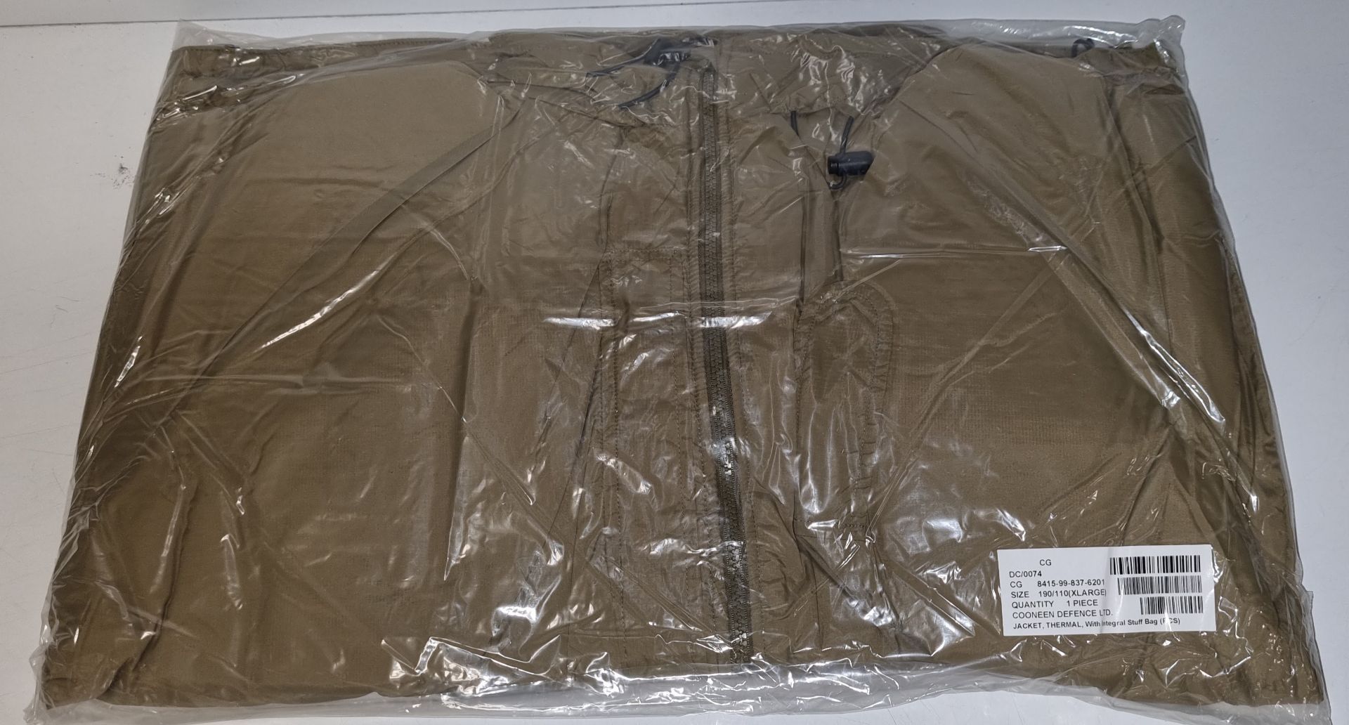 12x British Army thermal jackets - Olive - 190/110 X LARGE - Image 2 of 3
