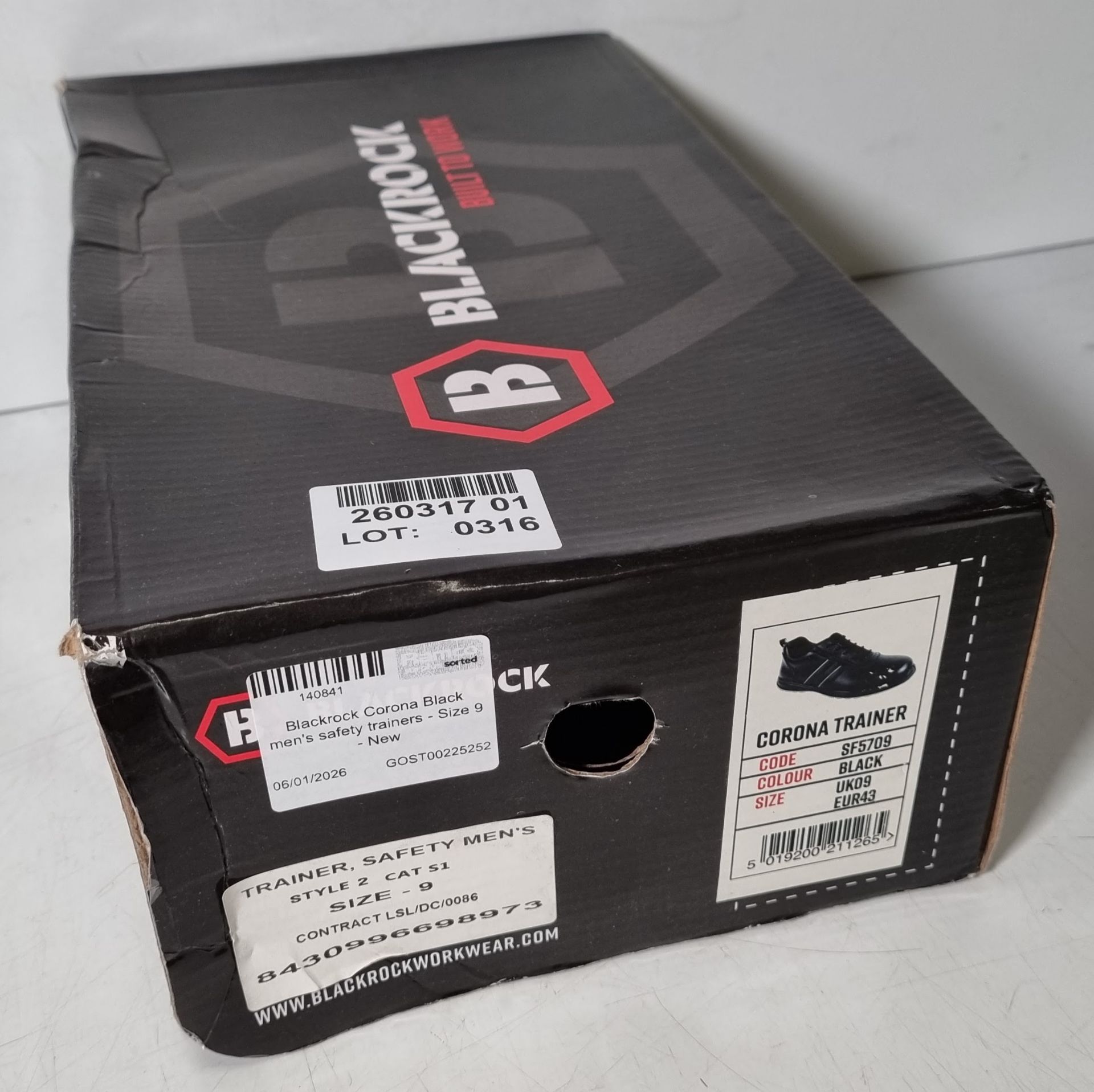 Blackrock Corona Black men's safety trainers - Size 9 - style 2 Cat S1 - SF5709 - Image 5 of 7