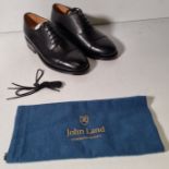 John Land service shoe - Black - Size 7M with toe caps