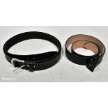 60x Black leather belts