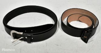 60x Black leather belts
