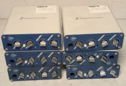 6x Digidesign MBOX 2 mini audio interfaces - W 130 x D 155 x H 45mm - weight each 0.5kg