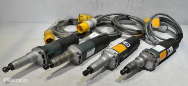 4x Makita GD0810C 110V die grinders
