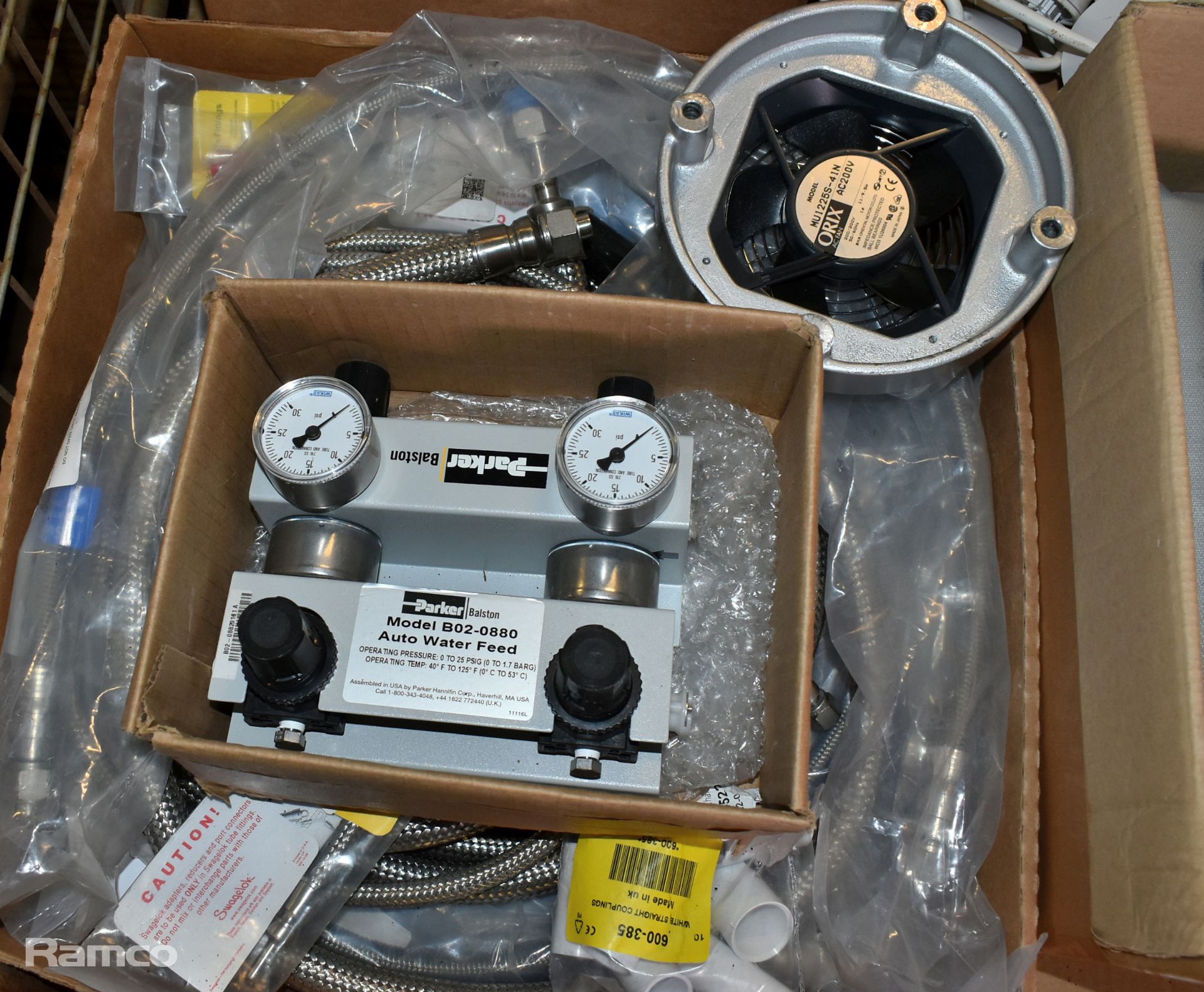 Mechanical & Electrical consumables - Mixed steel braided hoses, filters, brass unions & more - Image 5 of 9