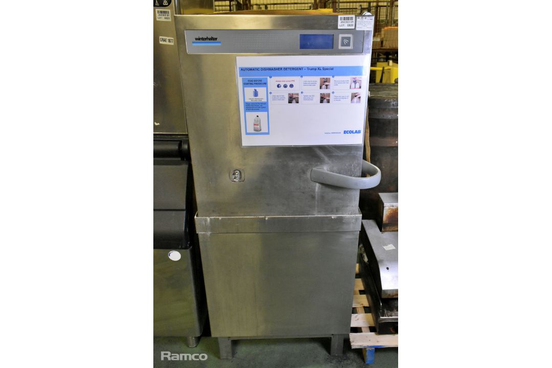 Winterhalter stainless steel PT-M pass through dishwasher - 300V - 50Hz - L680 x W 810 x H 1490mm - Image 1 of 7