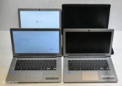 Acer TravelMate P259 series N16Q2 laptop, 3x Acer 14 CB3-431 Chromebooks - N16P1