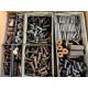 Workshop consumables in metal storage trays - heavy duty bolts, nuts, washers, chains - approx 820kg - Image 13 of 17