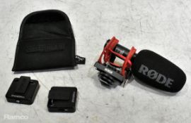 Rode GO II videomic & 2x Rode digital wireless microphone systems