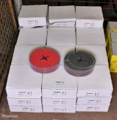 41x boxes of Roebuck 886331 ceramic fibre abrasive discs - 36 grit - 180x22mm - 25 per pack