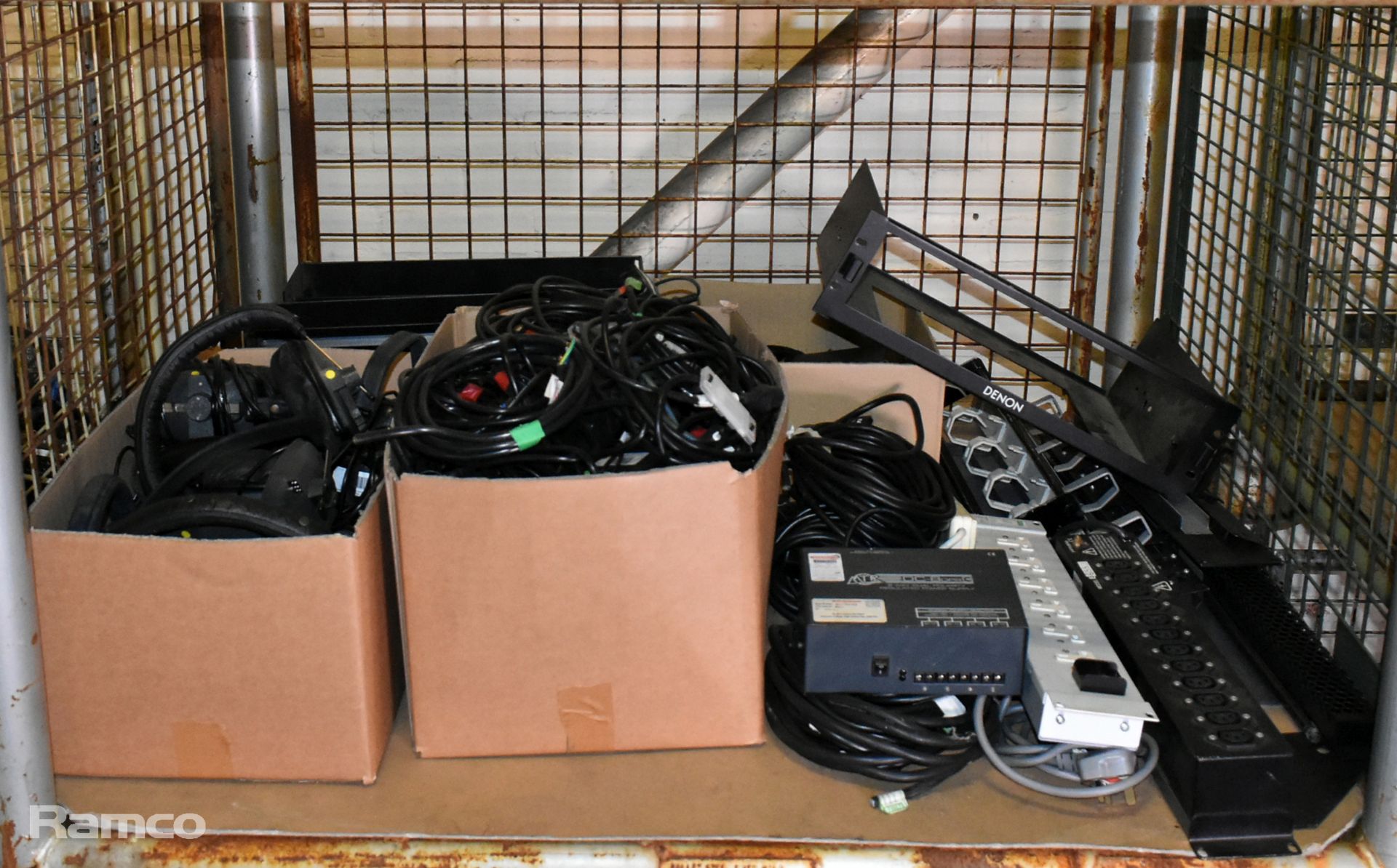 Audio/visual mixed accessories - mixed power cables, 2x 3U rack cages & more - see description
