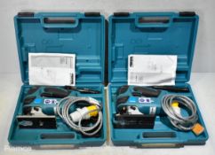 2x Makita 4350FCT 110V jigsaws