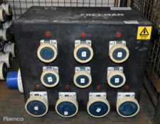 Portable 240V power distribution box - 6x 16A sockets and 4x 32A sockets - SPARES OR REPAIRS