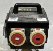 Portable 415V power distribution box - 2x 16A sockets & 1x 32A socket - W 370 x D 240 x H 270mm