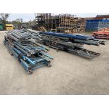 26x pallet racking uprights - width: 900mm - mixed heights between 3000mm and 6000mm
