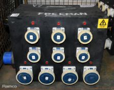 Portable 240V power distribution box - 6x 16A sockets and 4x 32A sockets - SPARES OR REPAIRS
