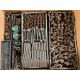 Workshop consumables in metal storage trays - heavy duty bolts, nuts, washers, chains - approx 820kg - Image 1 of 17
